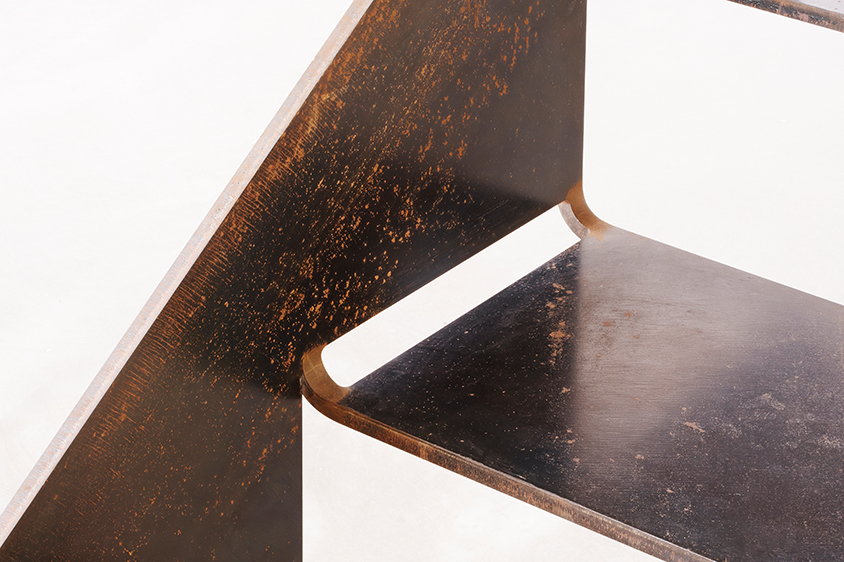 Detail der Schnittguttreppe cut it! von spitzbart - Stahl als Trendmaterial im Treppenbau